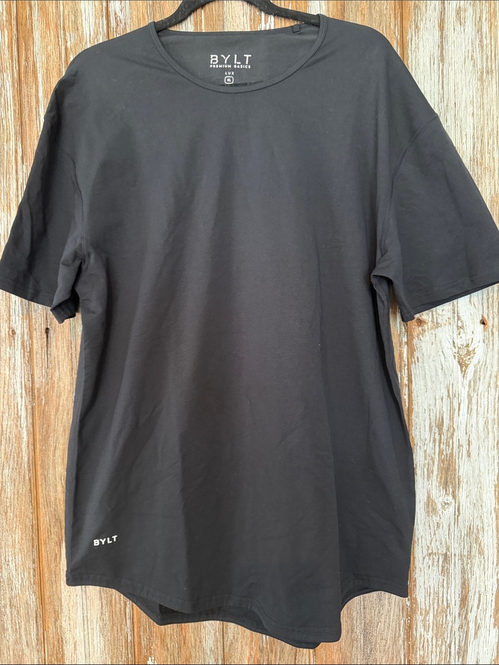 BYLT Basics Lux Black Short-Sleeve Crewneck Tee